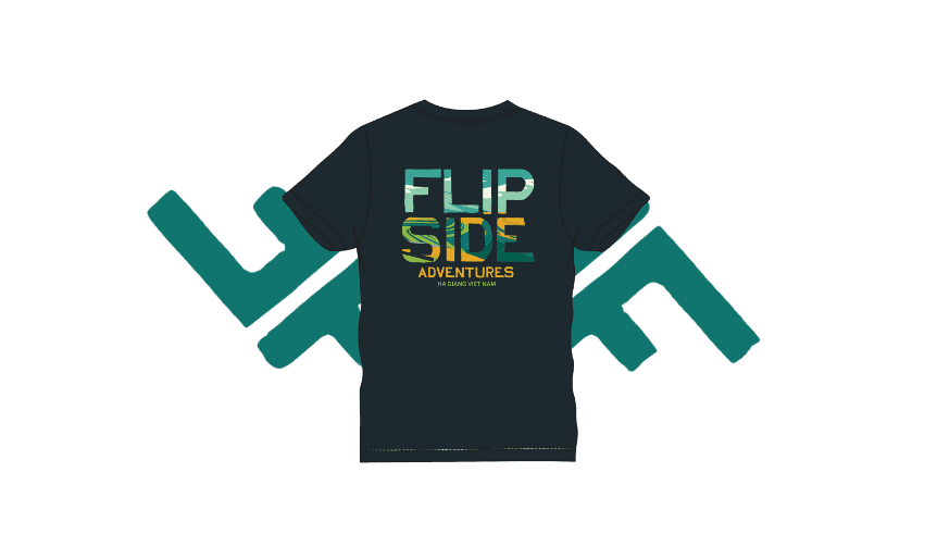 flipside adventures tshirt merch back