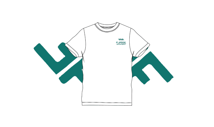 flipside tshirt merch white front
